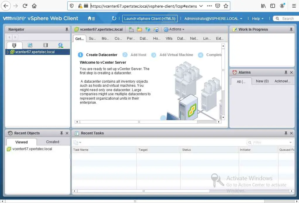 vmware vsphere web client 6.7