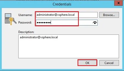 veeam server credentials