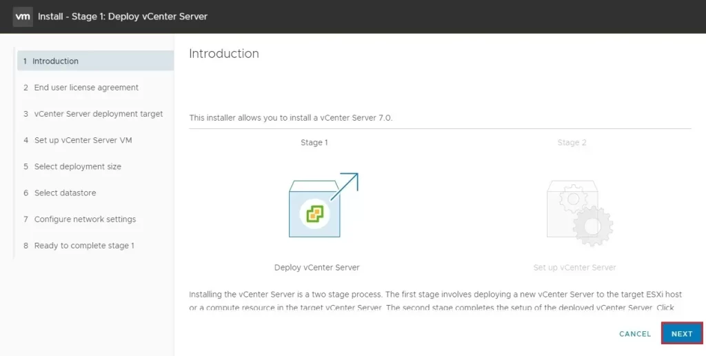 deploy vcenter server introductions