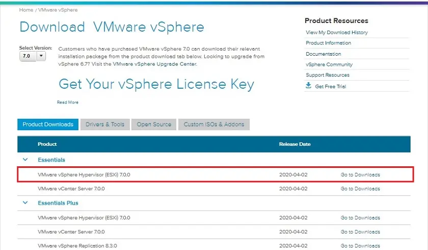 download vmware Hypervisor