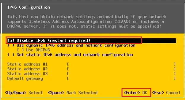 esxi 7 ipv6 configuration