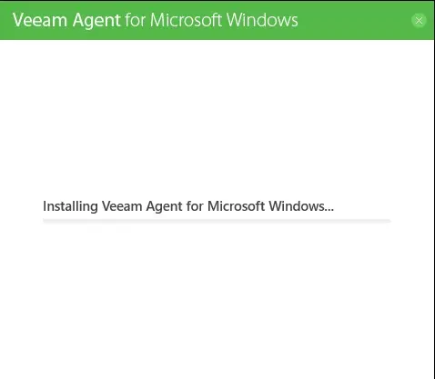 installing veeam agent