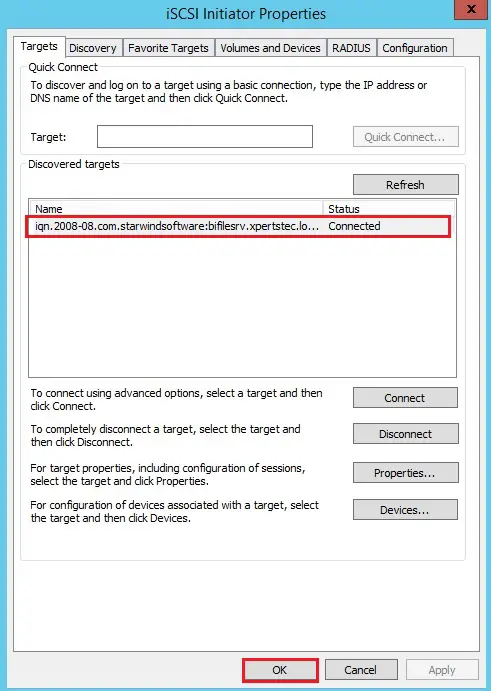 iscsi initiator properties