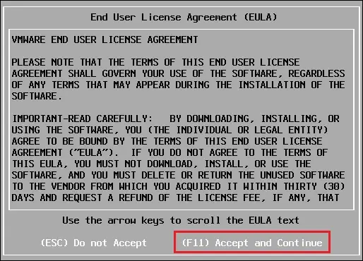 license agreement esxi 7