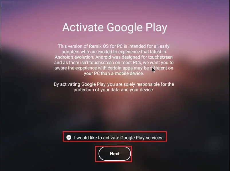 remix os activate google play