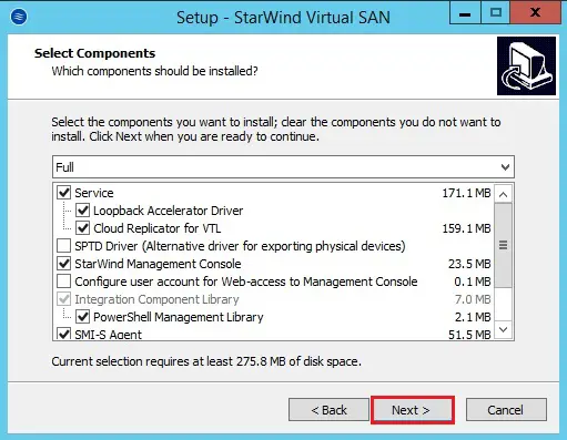 setup starwind components