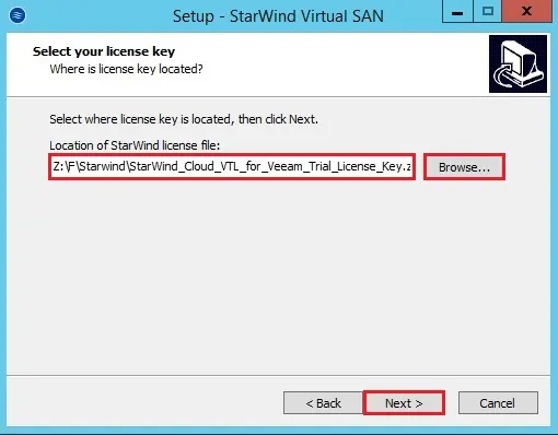 setup starwind license key