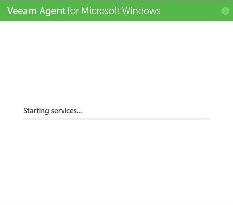 starting services veeam agent