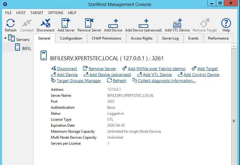 starwind management console