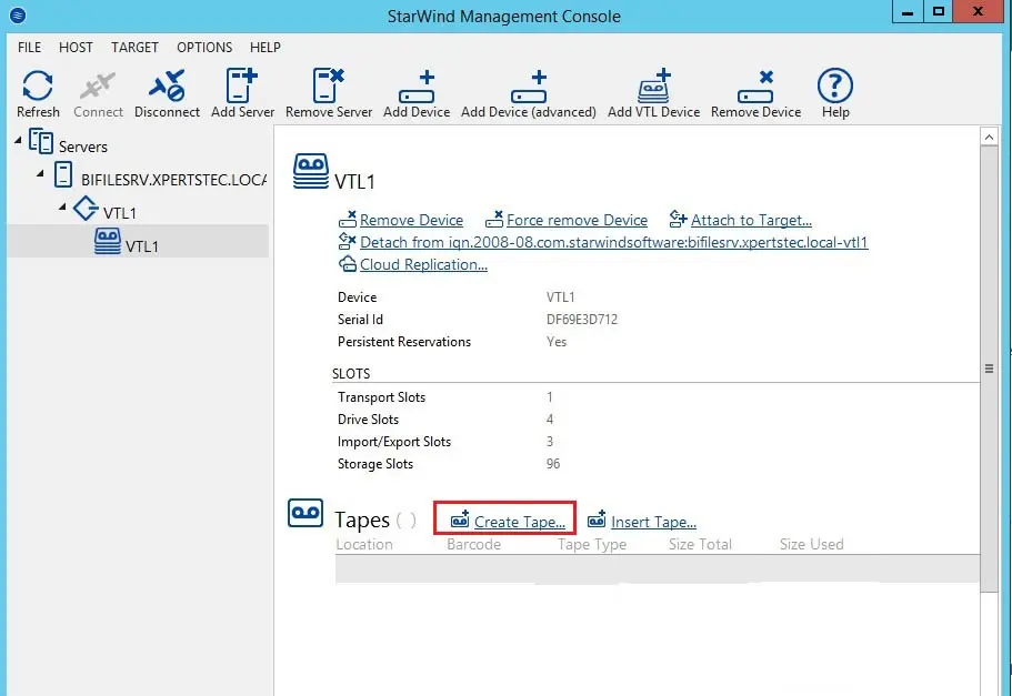 starwind management console