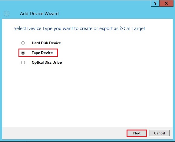 starwind virtual tape device