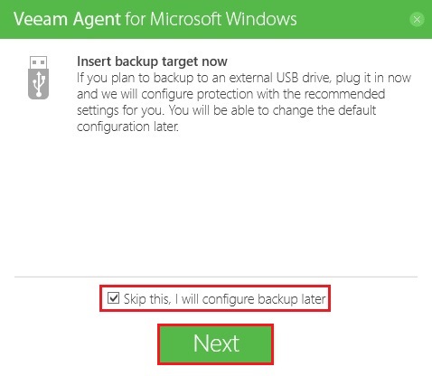 veeam agent for windows usb drive