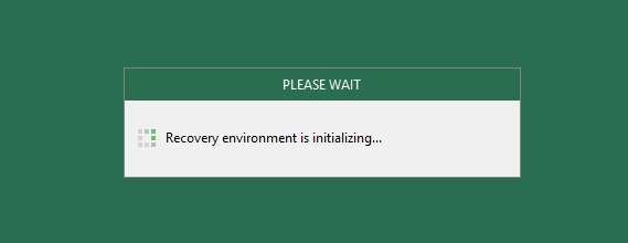 veeam recovery environment is initializing