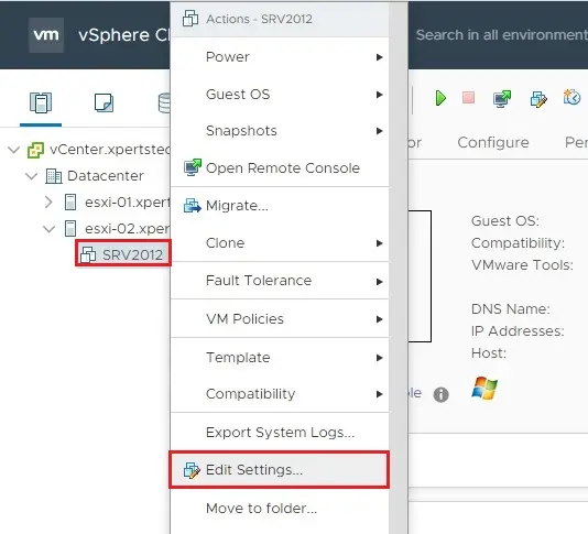 vmware vsphere client