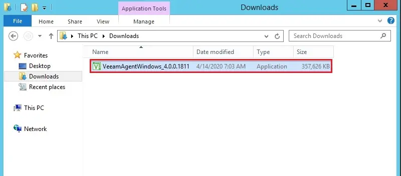 windows explorer  veeam agent installer