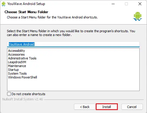 Install YouWave start menu