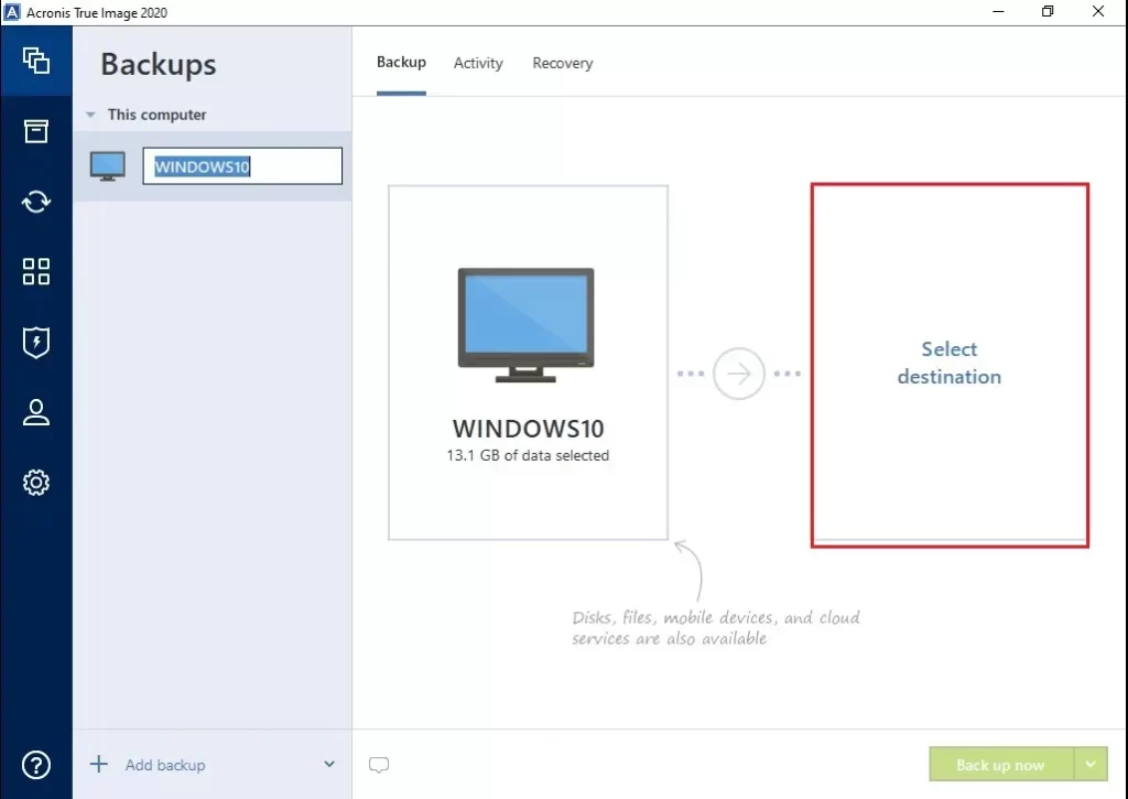 acronis true image 2020 backup