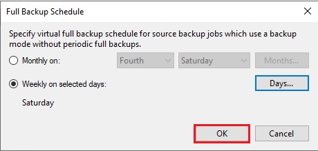 backup to tape media pool schedule