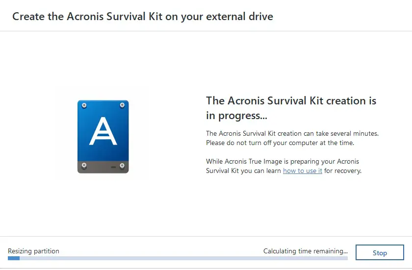 acronis true image 2020 update survival media kit