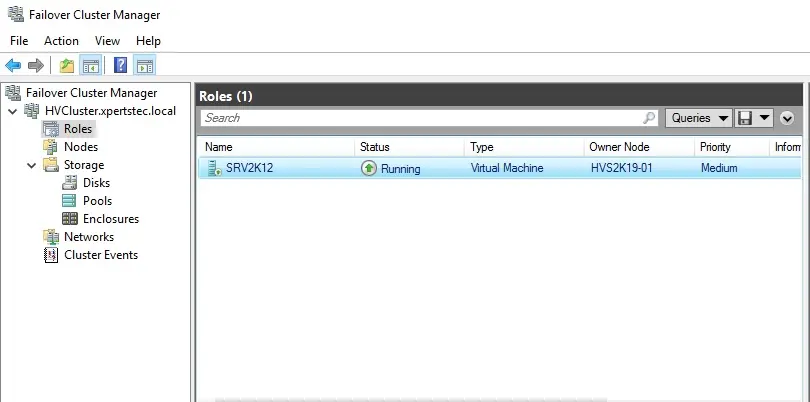 failover cluster manager roles