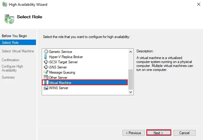 high availability wizard roles