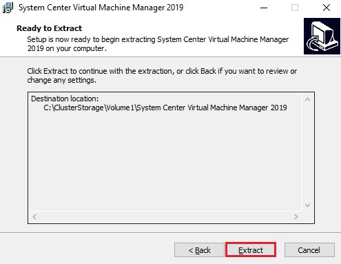 install system center virtual machine  extract