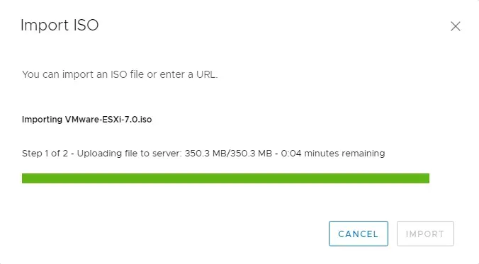 lifecycle manager import iso