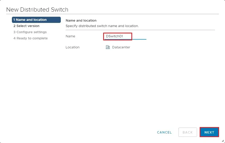 new distributed switch name