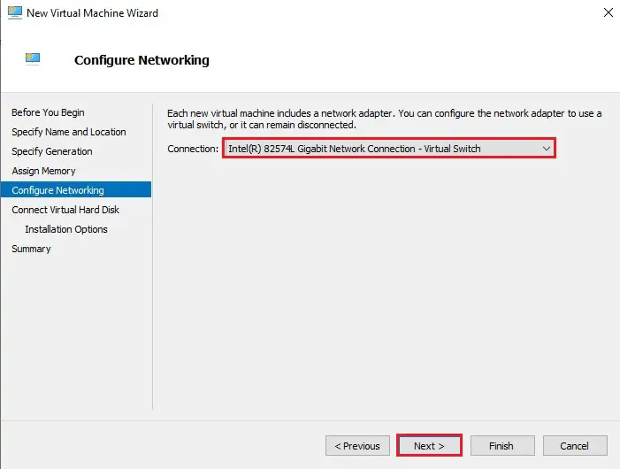 new virtual machine networking