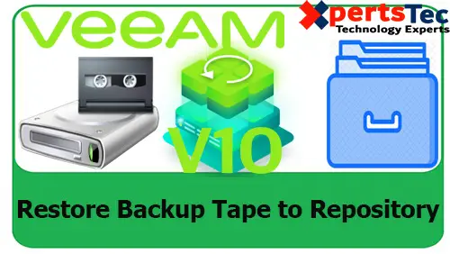 restore backup tape to repository