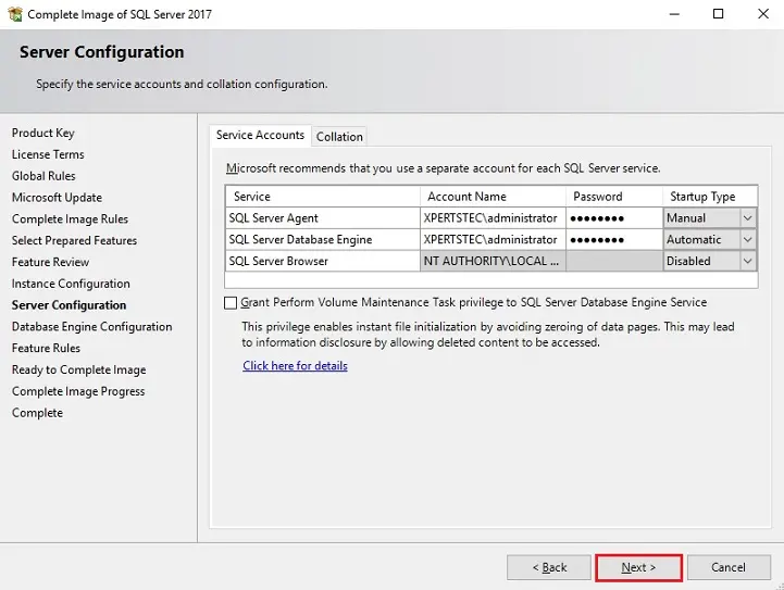 sql server agent service account