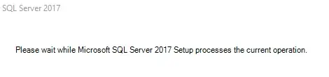 sql server please wait while