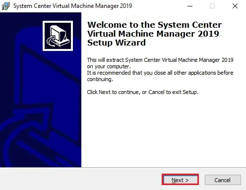 system center virtual machine manager 2019 wizard