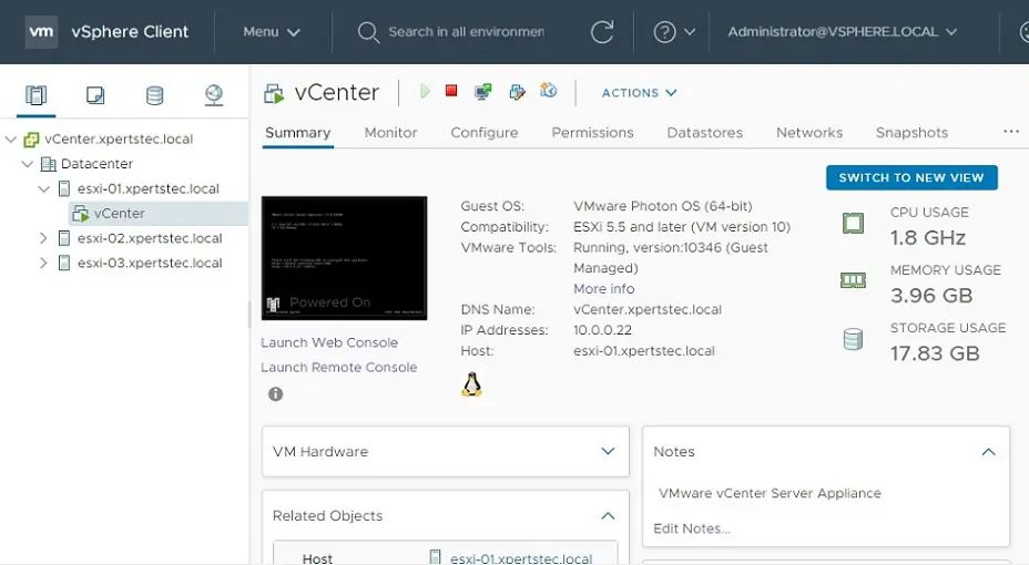 vcenter 7 vsphere client