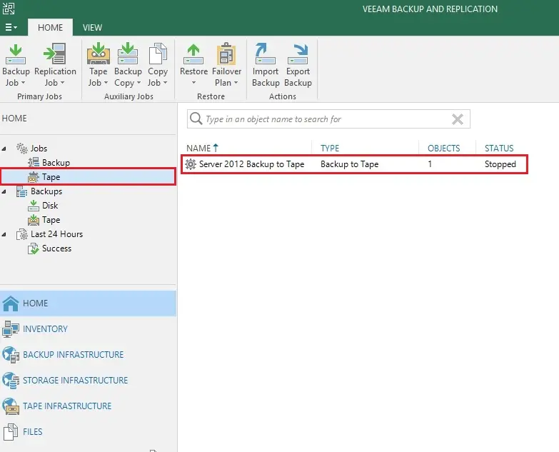 veeam console