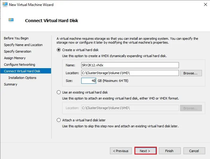 virtual machine virtual hard disk