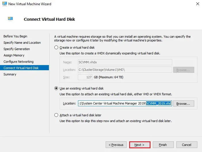 virtual machine virtual hard disk