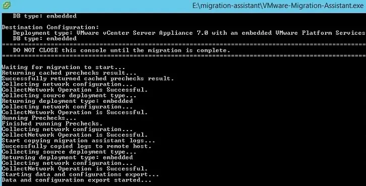 vmware migration assistant