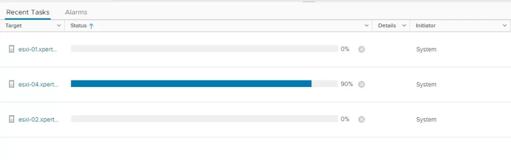 vmware recent tasks