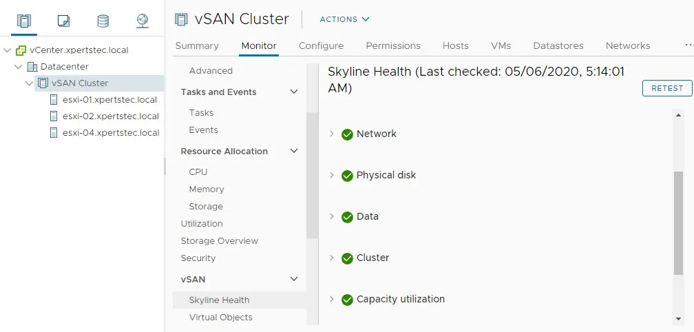 vmware vsan cluster monitor