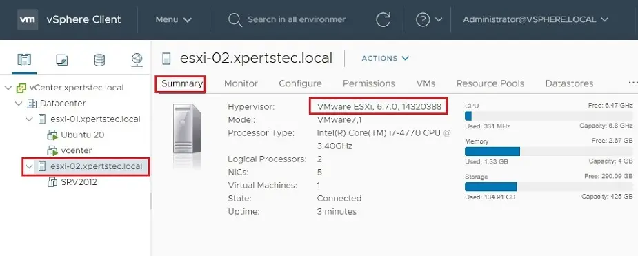 vmware vsphere client