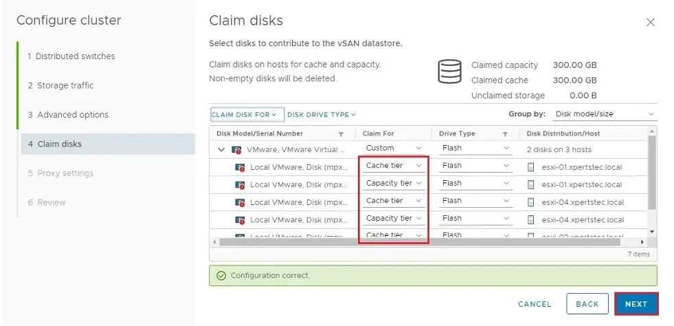 vsan cluster quickstart claim disks