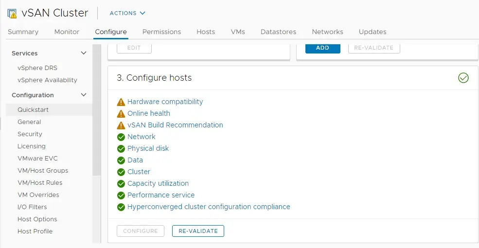 vsan cluster quickstart wizard