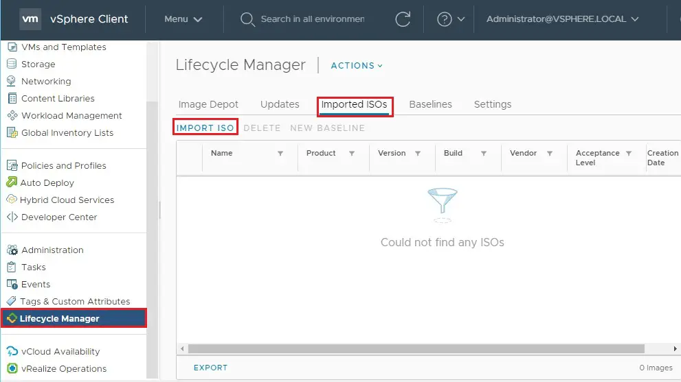 vsphere client 7 lifecycle manager