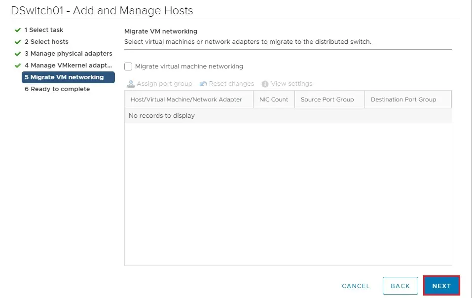 vswitch add and manage networking