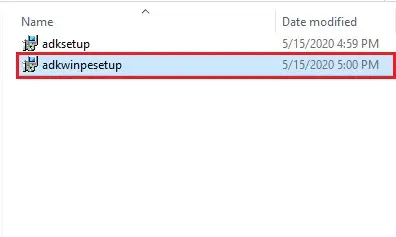 windows explorer adkwinpesetup