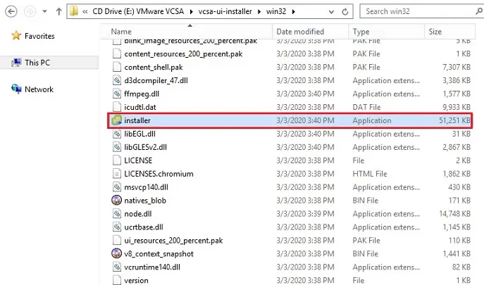 windows explorer vcsa