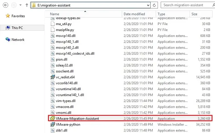 windows explorer vcsa