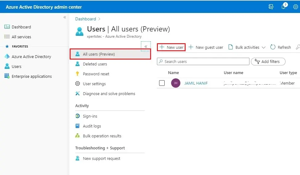 azure active directory all users