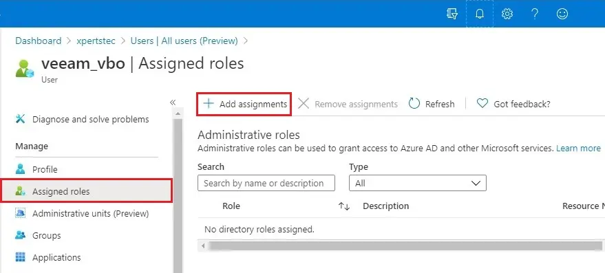 azure active directory assigned roles